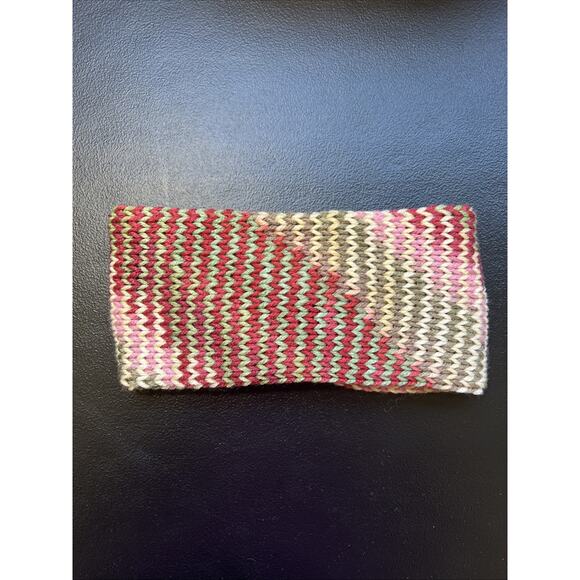 Headband Ear Warmer Womens Colorful Christmas Stripe Acrylic Knit Front Twist - Picture 3 of 4